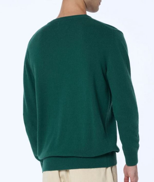 MC2 SAINT BARTH uomo Maglione uomo verde Heron con ricamo Wine o'clock - immagine 3