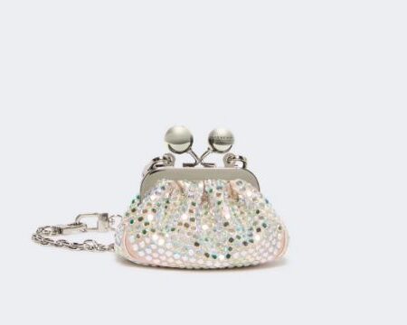 Weekend Max Mara - Pasticcino Bag nano in raso e strass WKAFARFALLA - Rosa Antico