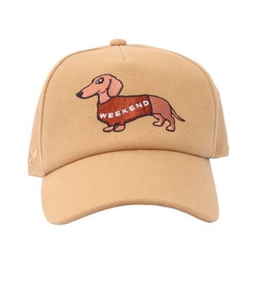 Weekend Max Mara - Cappellino con visiera in cotone bassotto WKAGUFO - Cammello