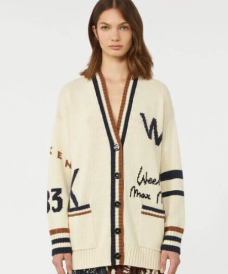 Weekend Max Mara - Cardigan over in misto cotone WKDBLASONE - Panna