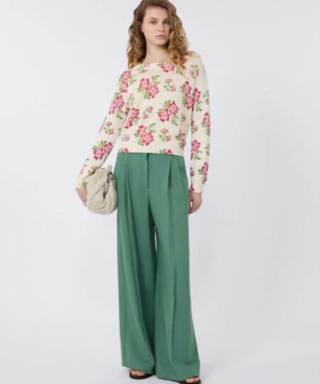 Weekend Max Mara - Maglia in cotone con stampa fiori WKDEDITTO - Ecru