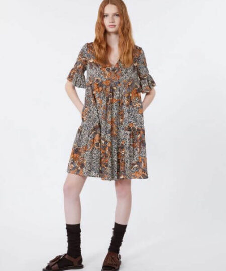 Weekend Max Mara - Abito in jersey di cotone stampato WKDFUOCO - Fantasia