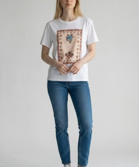 Weekend Max Mara - T-Shirt in jersey di cotone floreale WKDPANTERA - Bianco