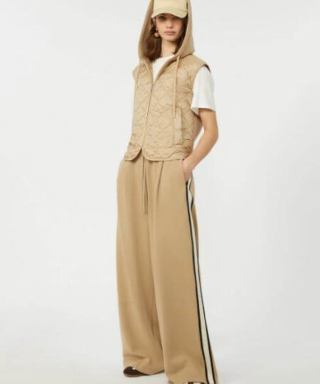 Weekend Max Mara - Pantalone in jersey di cotone WKDPERDONI - Nocciola