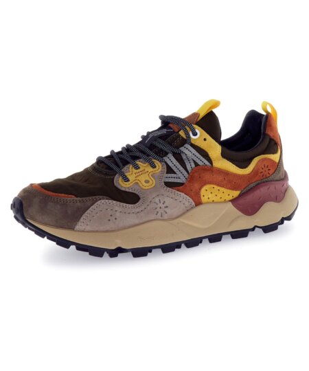 Sneakers FLOWER MOUNTAIN Yamano 3 Man Grey-Yellow