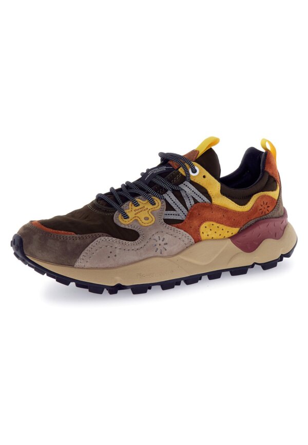 Sneakers FLOWER MOUNTAIN Yamano 3 Man Grey-Yellow
