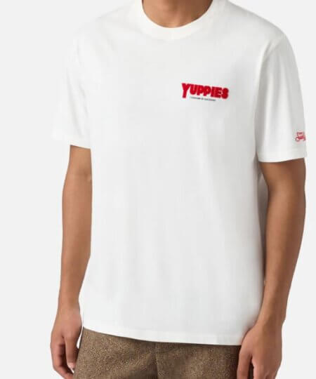 T-shirt uomo MC2 Saint Barth Arnott Warm double flock con stampa " YUPPIES"