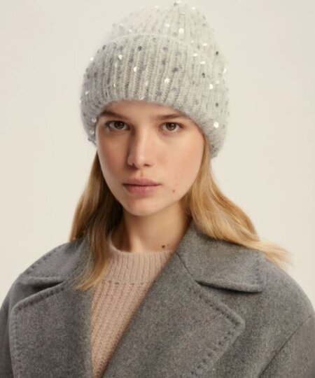 Cappello in maglia EMME di MARELLA grigio chiaro - ZEFIR